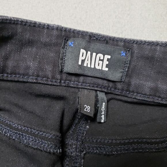 PAIGE Verdugo Crop skinny jeans size 28 -  Black - Picture 4 of 12
